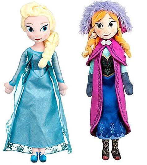 frozen anna and elsa plush dolls